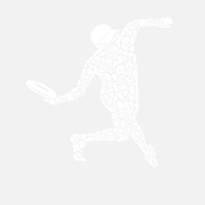 Discgolf Symbole Silhouette Disc Golf