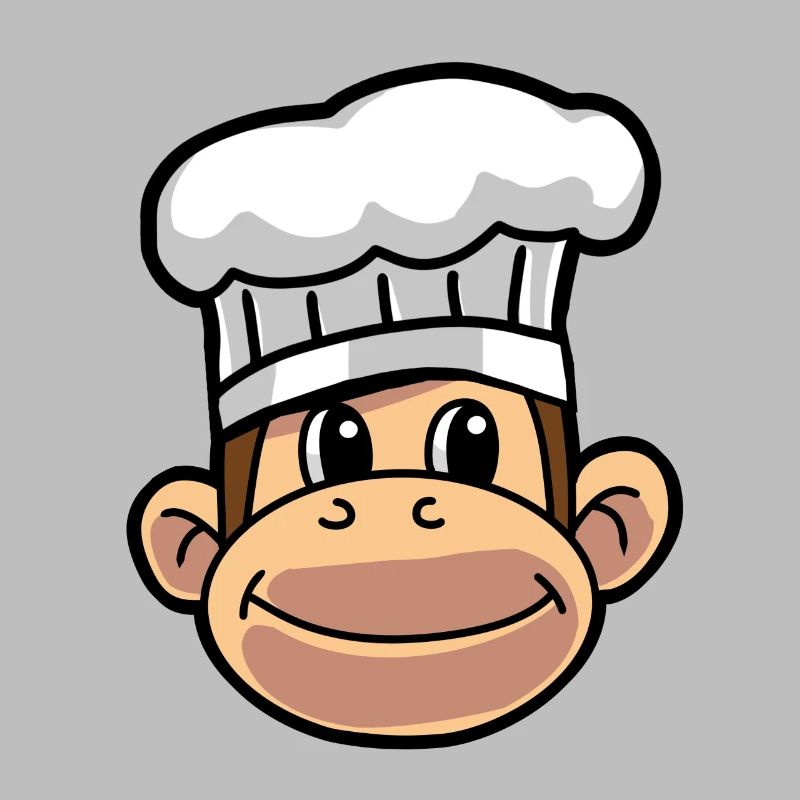 Cook Cooks Monkey Hobby Chef Culinary Art Kitchen