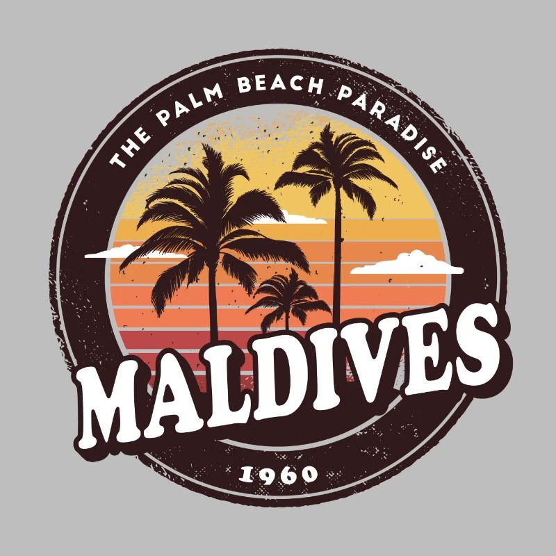 Malediven Vintage Beach Design / Geschenkidee