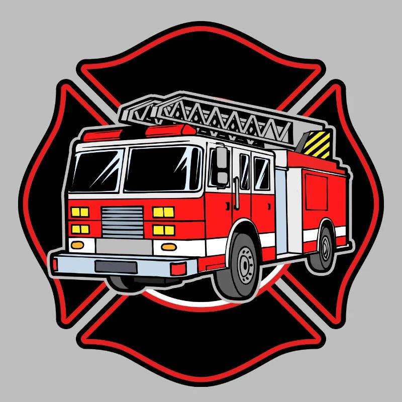 Fire brigade fire engine fire protection extinguishing work