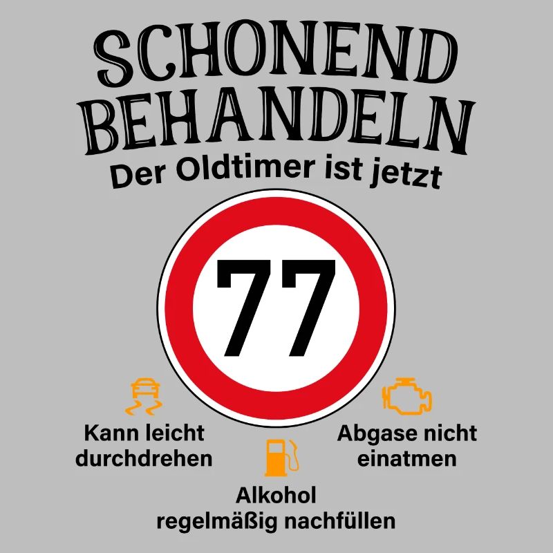 77. Geburtstag Schonend Behandeln Oldtimer Ist 77