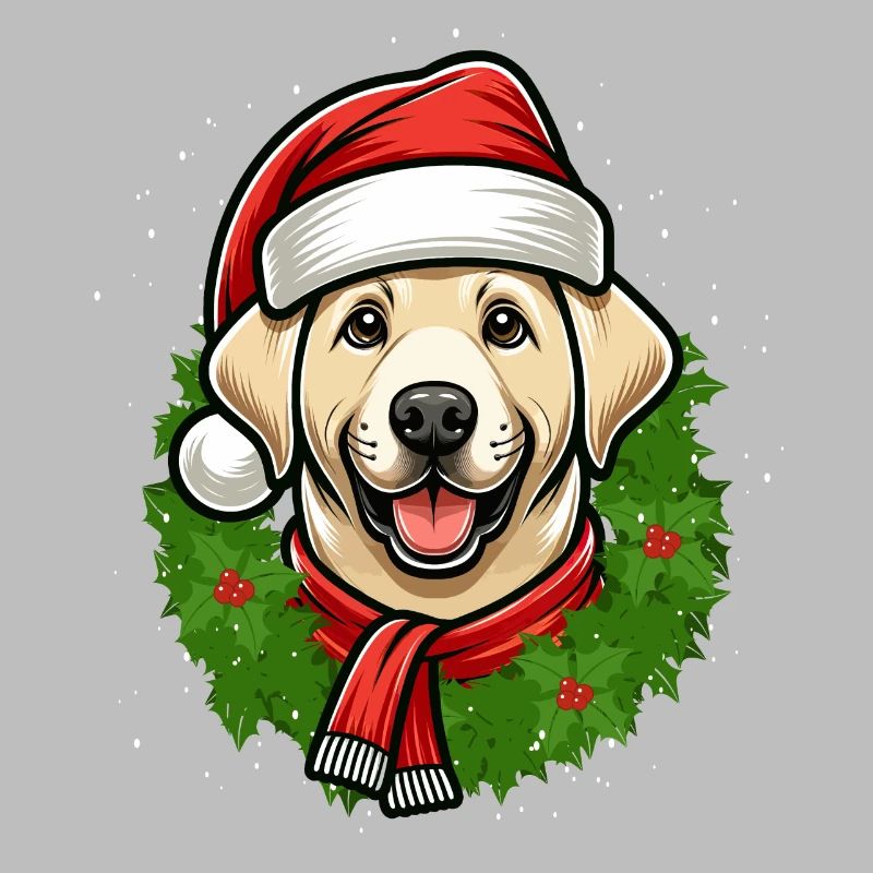Weihnachts Labrador Hunde-Freunde