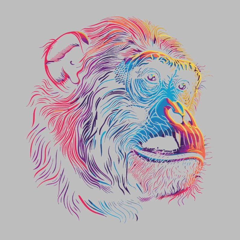 Neon Psychedelic Monkey