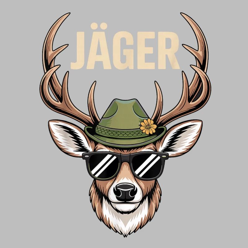 Hunter Deer with Hat Sunglasses