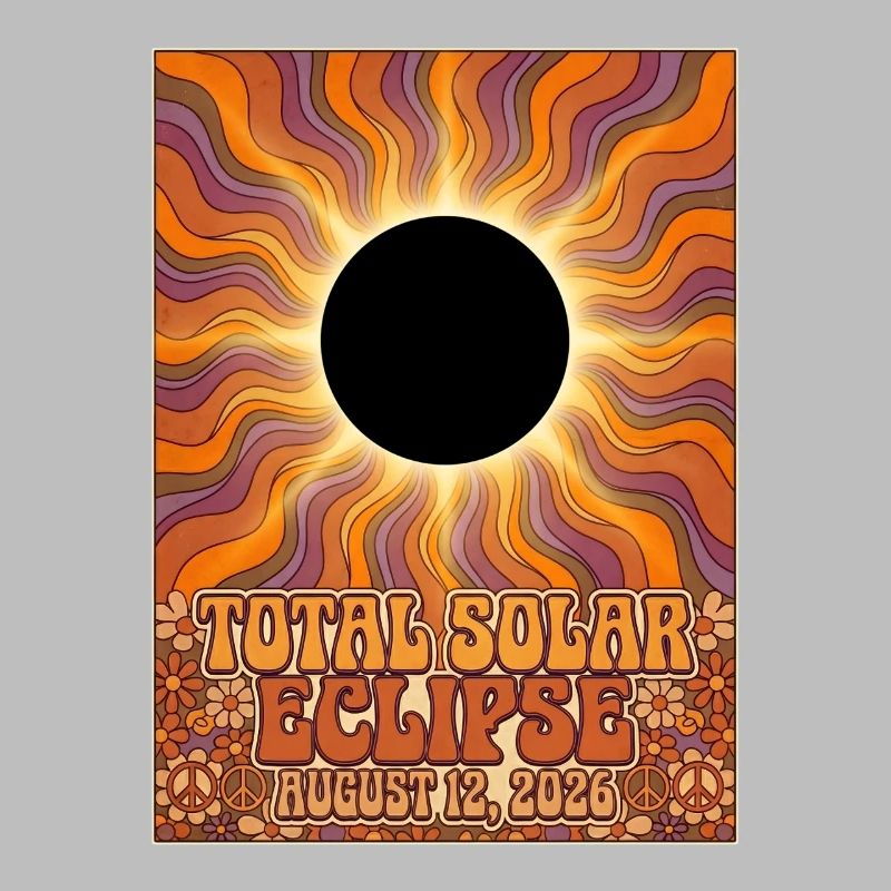 Total Solar Eclipse 2026 Sunburst-Poster