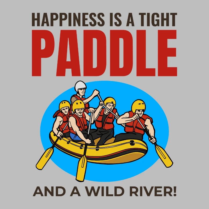 Rafting Team Raft Eau Vive Rafter Paddle Drôle