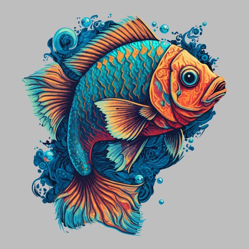 Illustration de poisson plat