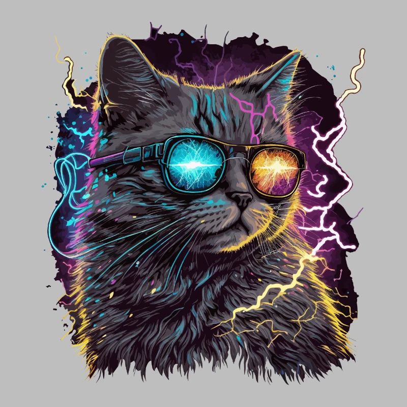 Vaperwave Thunder Storm Cat