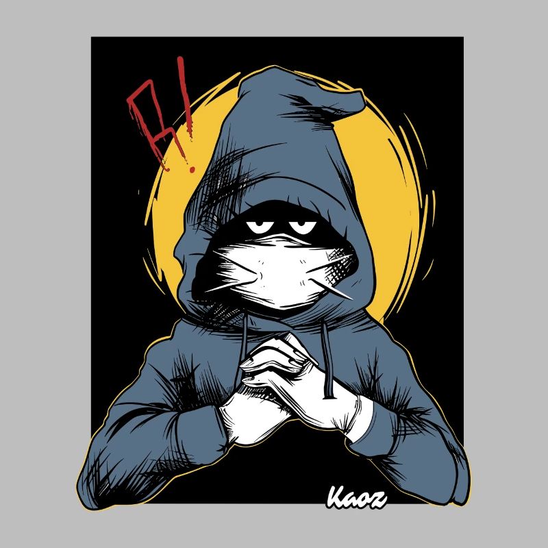 Verdächtiger in einem Kapuzenpullover