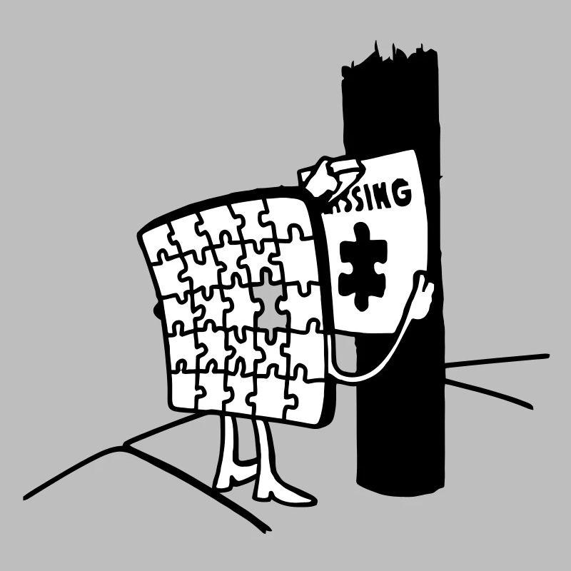 Puzzle manquant, manquant un morceau de lui-même