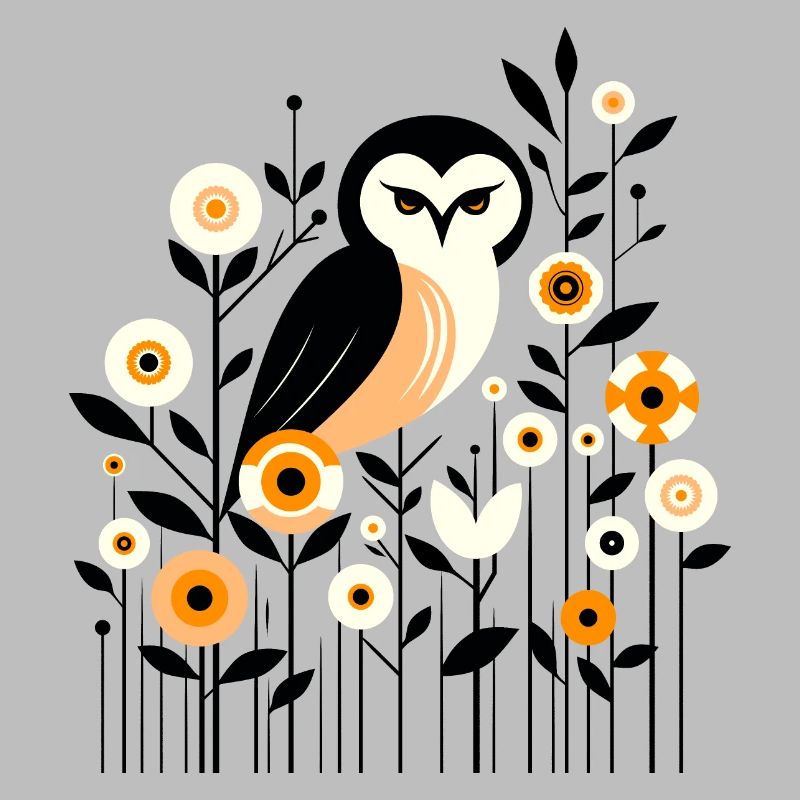 Florale Eule