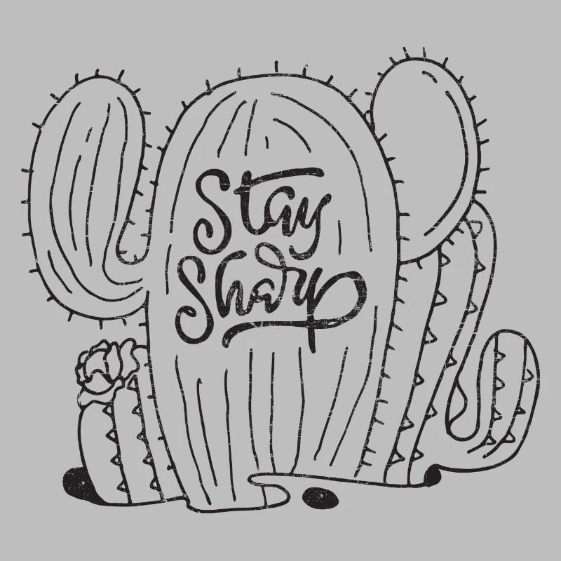 Stay Sharp | Cool Cactus Illustration Design