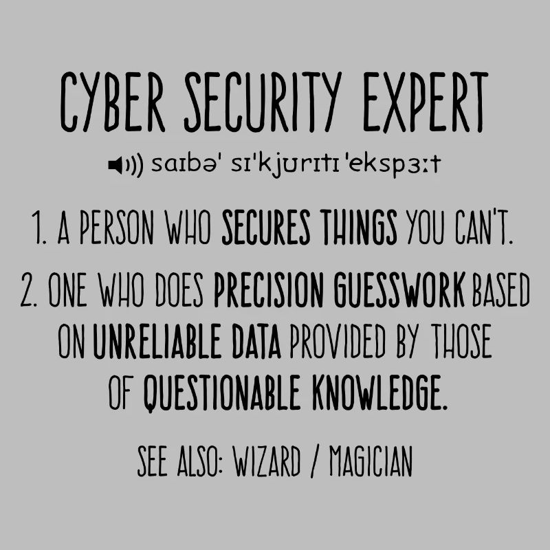 Cyber Security Expert Definition -black edition