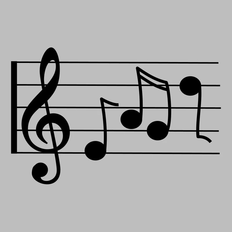 Treble staff with notes