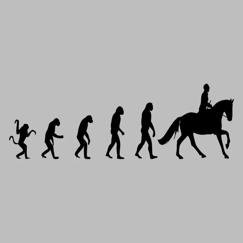 Reiter Reiten Evolution Geschenk