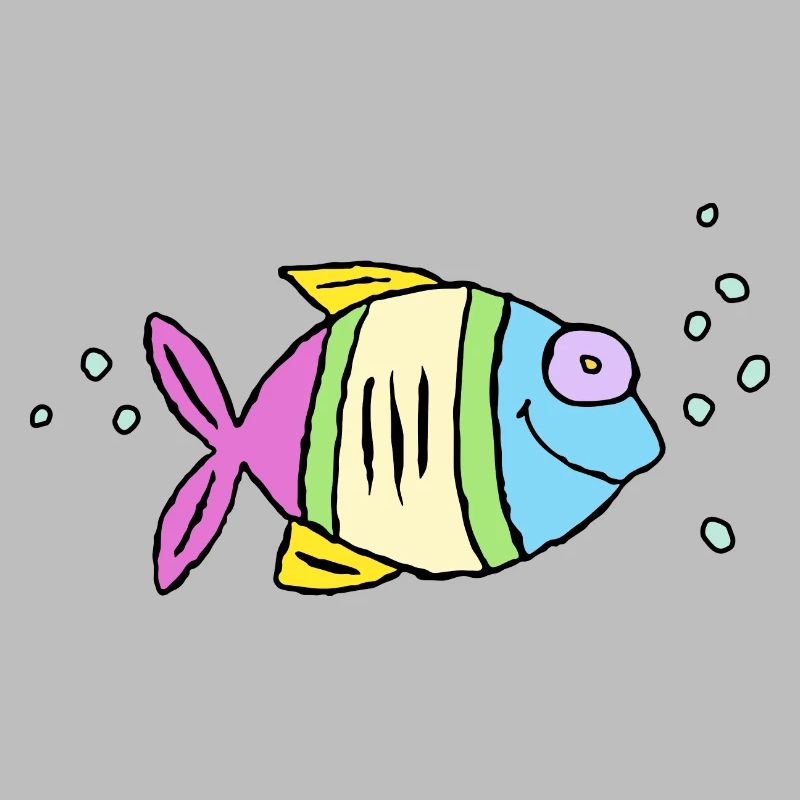 Poisson Cichlide Eau Mer Graffiti Dessin