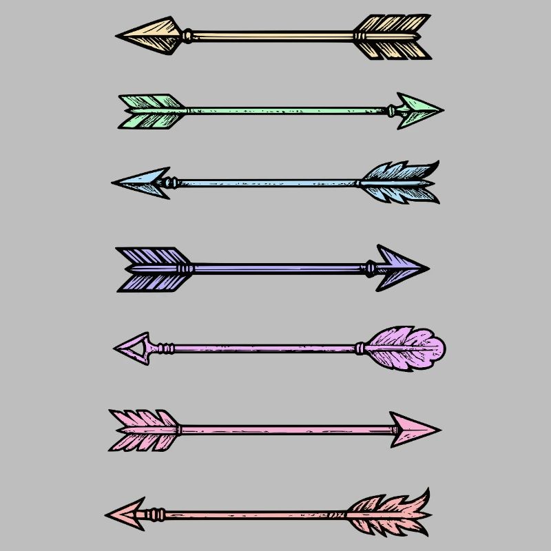 Conception de flèches colorées