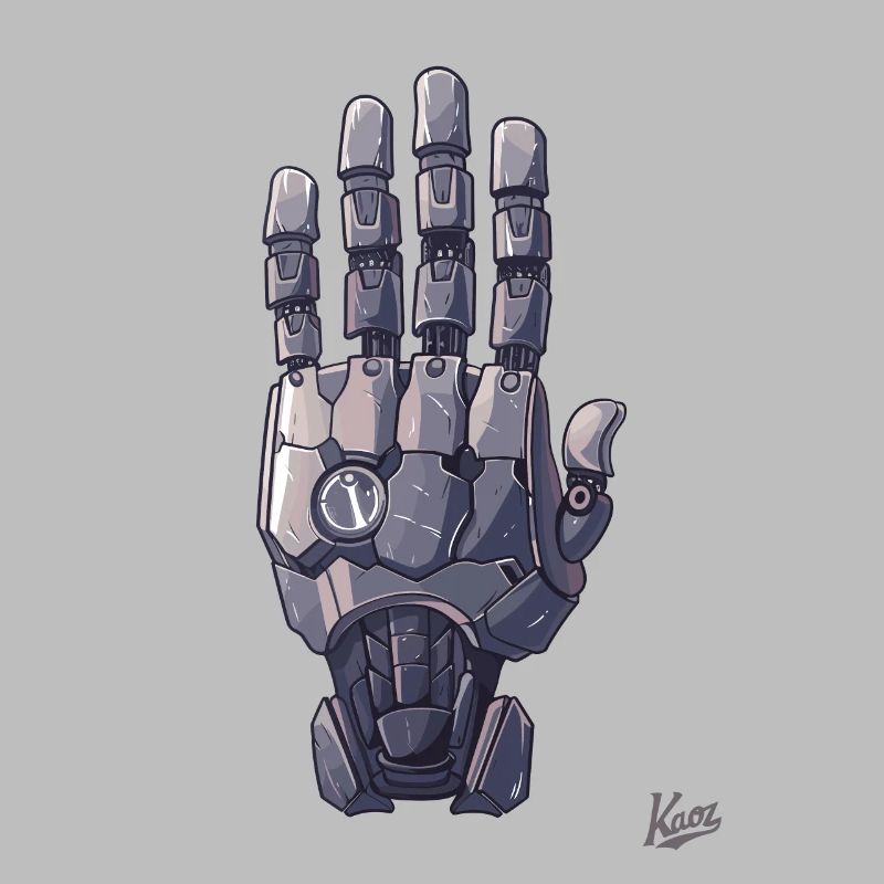 Roboter- oder Cyborg-Hand