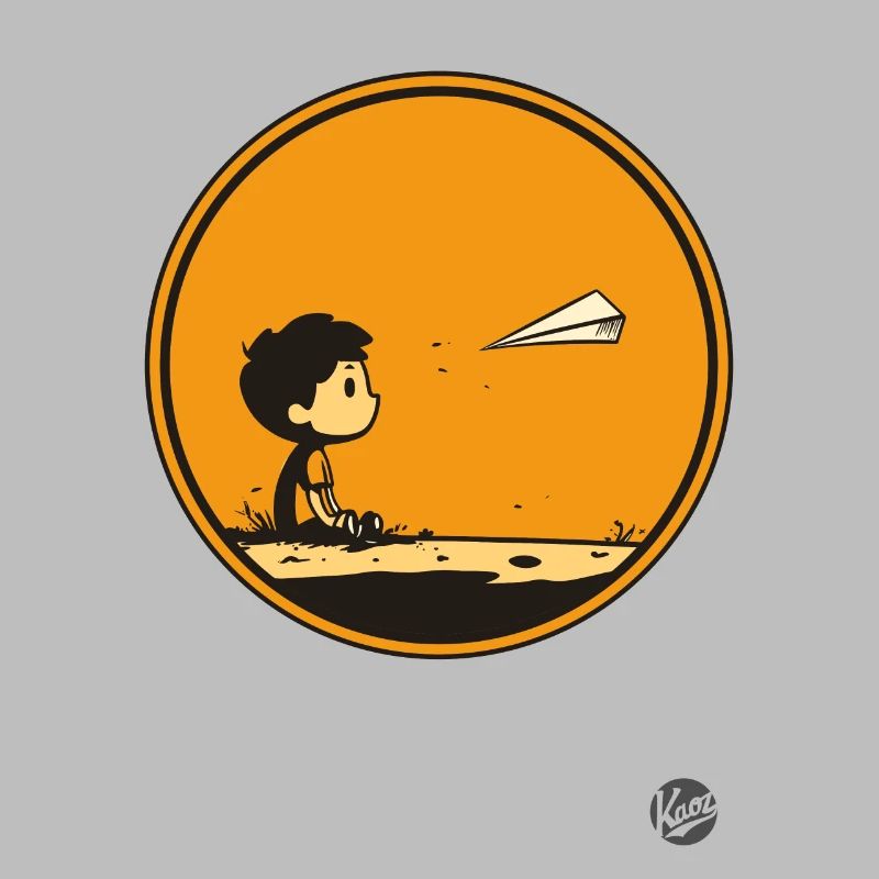 Der Junge und das Papierflugzeug