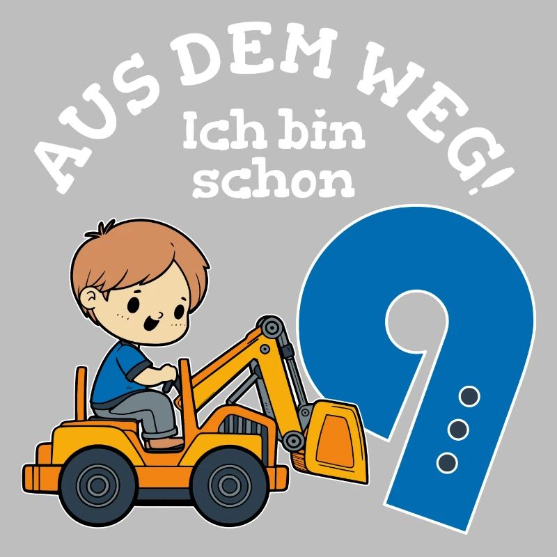 9. Geburtstag Bagger Junge