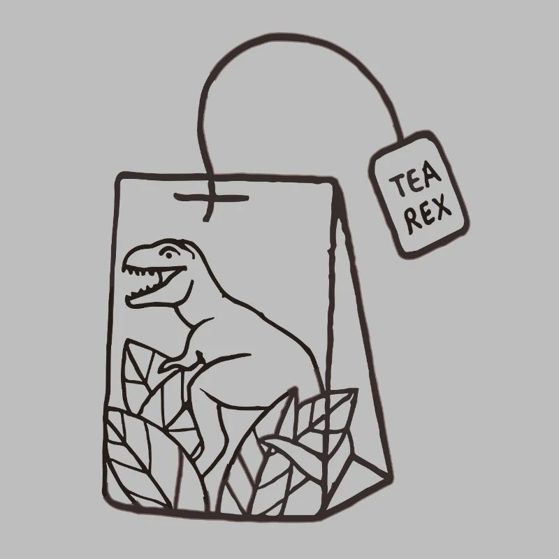 Dinosaurier Teebeutel Design