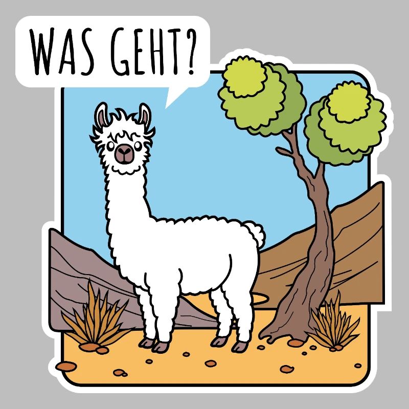 Was geht? frägt das Lama, oder ist das ein Alpaka?