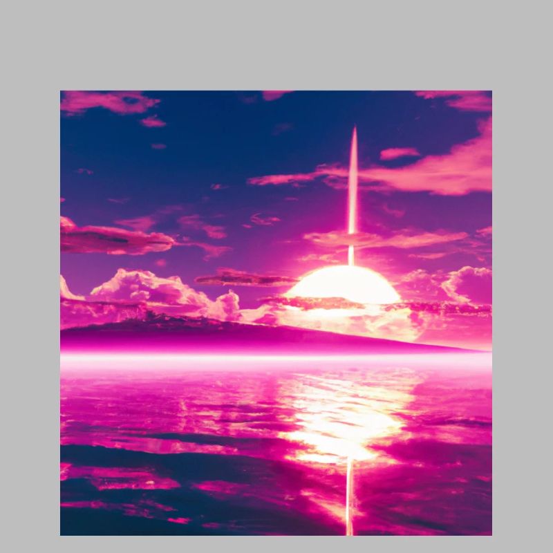 Coucher de soleil violet