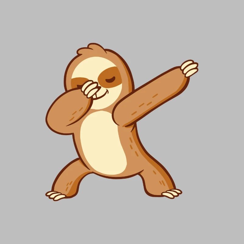 Dabbing Sloth Sloth Kawaii Dancing
