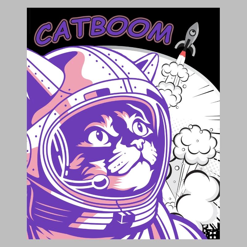 CATBOOM Comic Book Space Cat Explosion