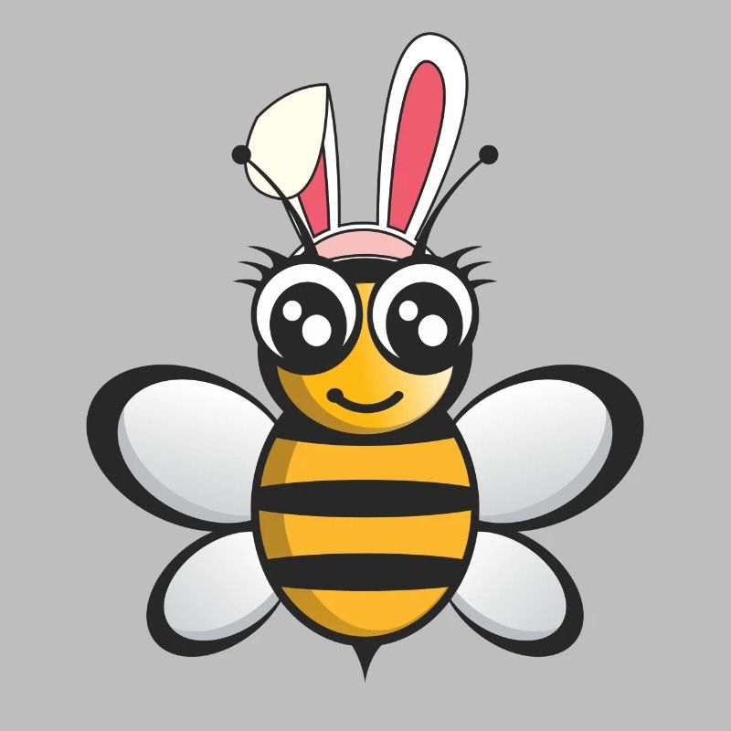 Bee beekeeper easter bunny happy easter gift bunny