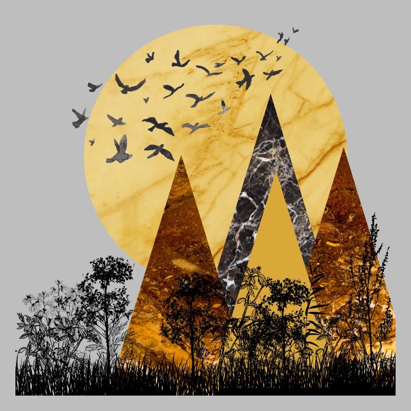 Multicolored mountain pattern