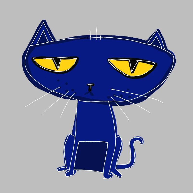 chat bleu triste