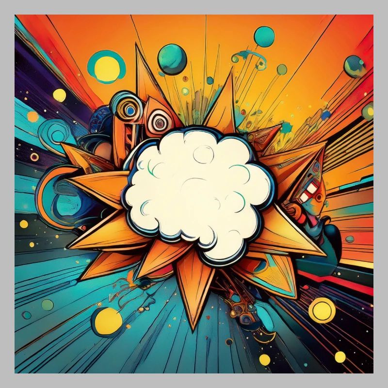 Vibrant Abstract Explosive Cloud Design