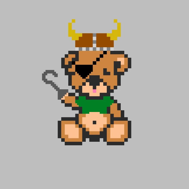 Pixel Bear Viking
