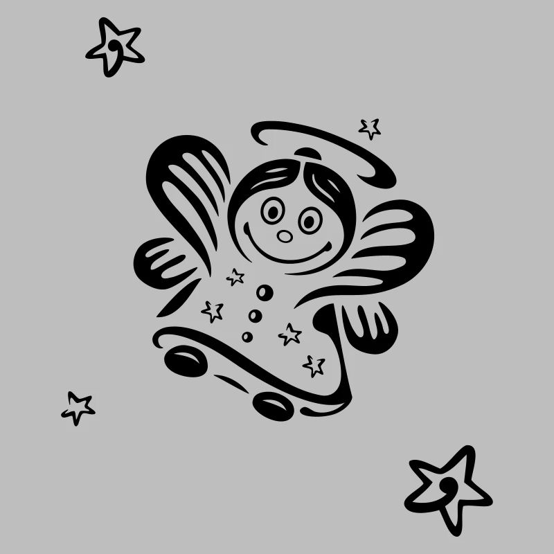 Joyeux Noël, les anges avec des étoiles, mignons.