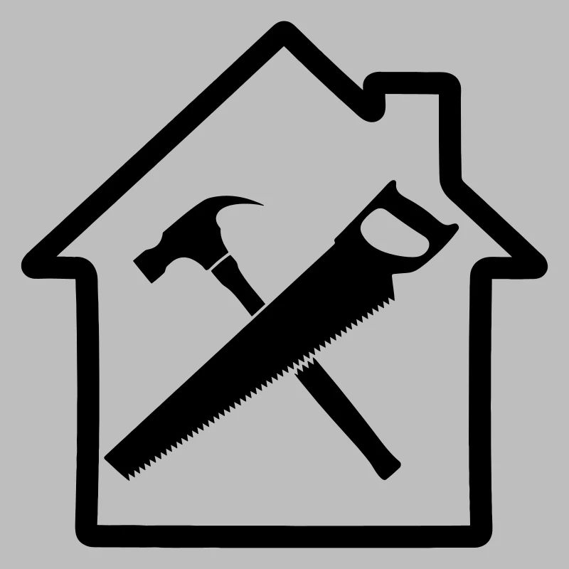 Construction de maison à logo d’outil de charpentier
