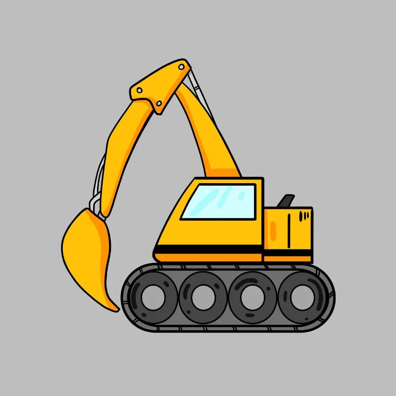 Löffelbagger Ausgräber Bagger Baumaschine