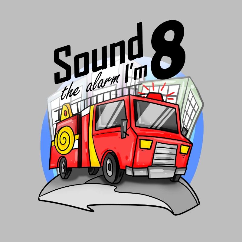 8 years old Young fire brigade fire engine car