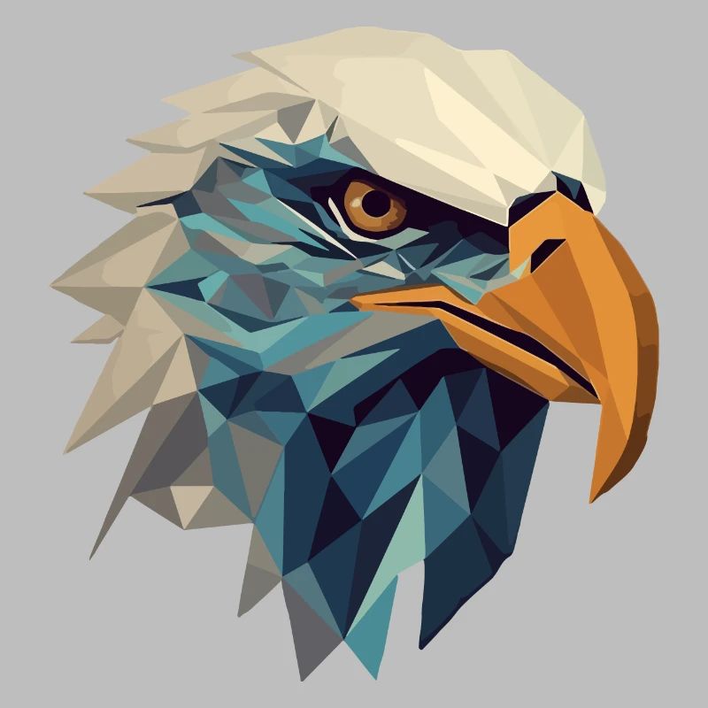 Stylized, geometric eagle