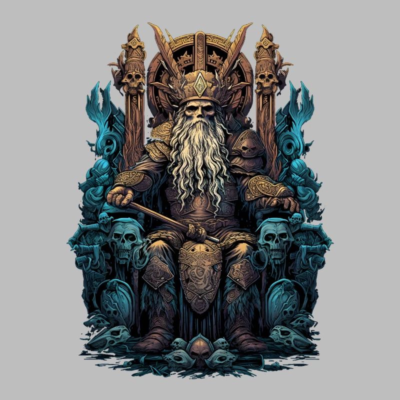 Wikinger Odin Söhne Thron Walhalla Valhalla