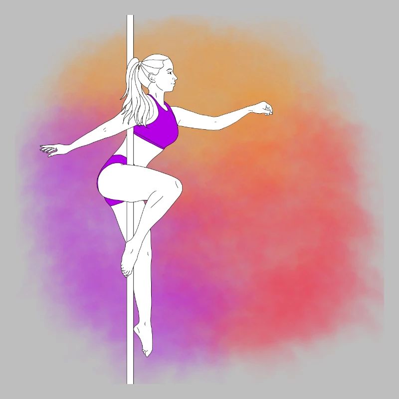 Pole Danse Néon Coucher de soleil