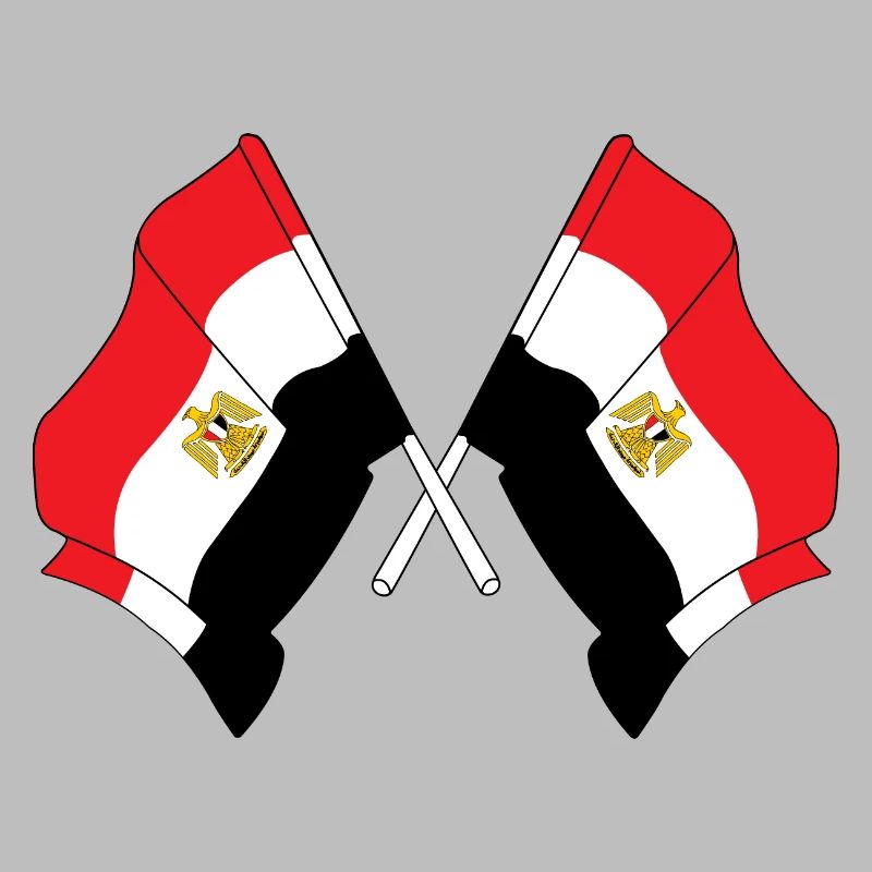 Two flags Egypt