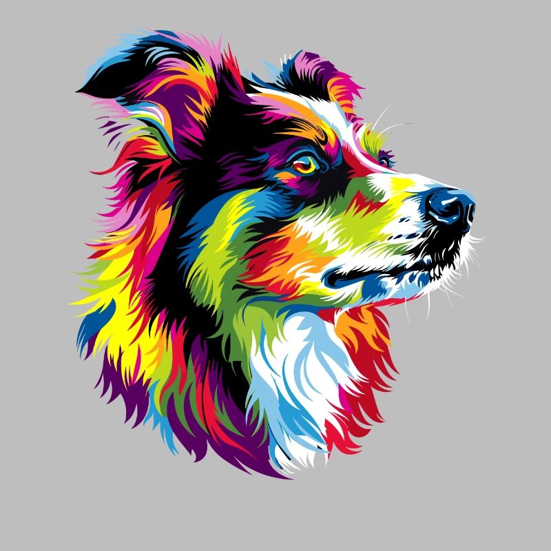 Australian Shepherd Bunte Farben Pop Art Aussie