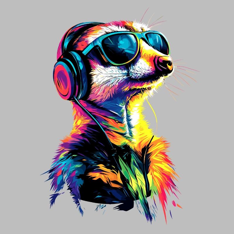 Erdmännchen Sonnenbrille Bunt Süßes Erdmännchen