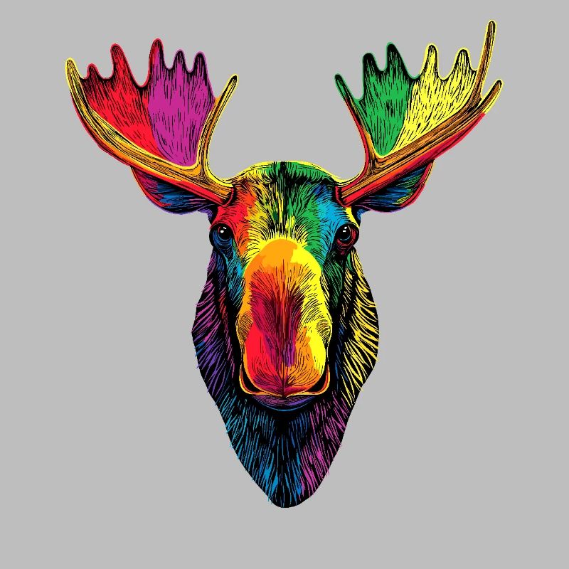 Elch Moose Elchbulle Geweih Hirsch Wilde Elche