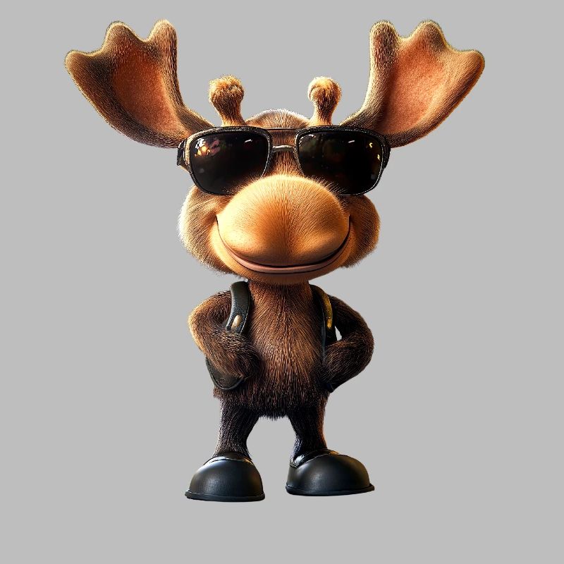 Elch Moose Elchbulle Geweih Hirsch Wilde Elche