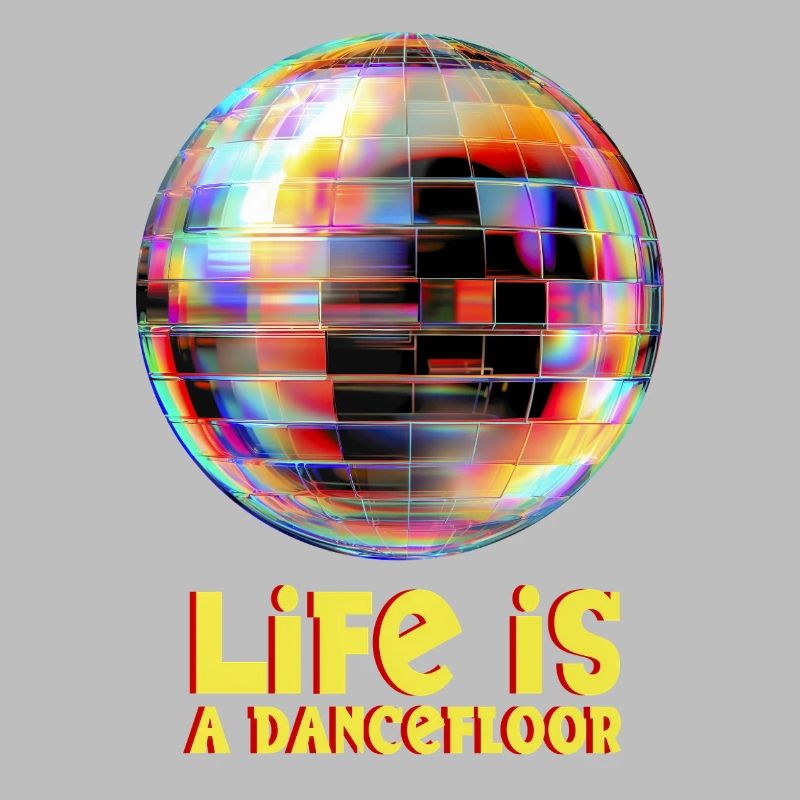 Disco Globe with Bright Colors