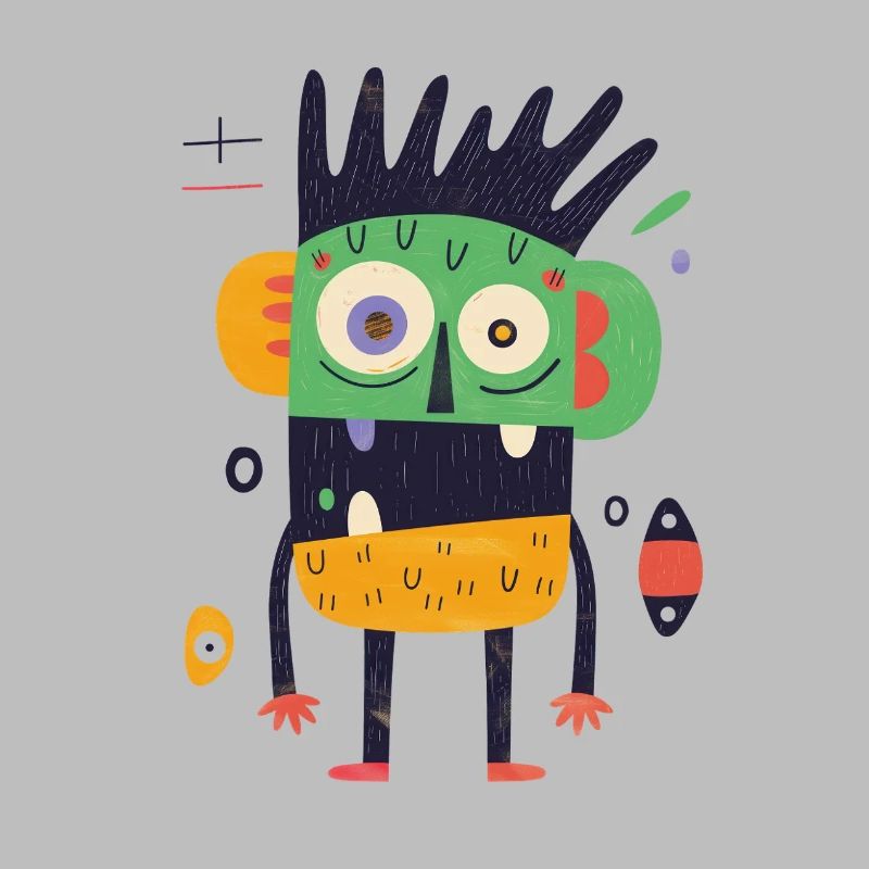 Buntes verrücktes Monster
