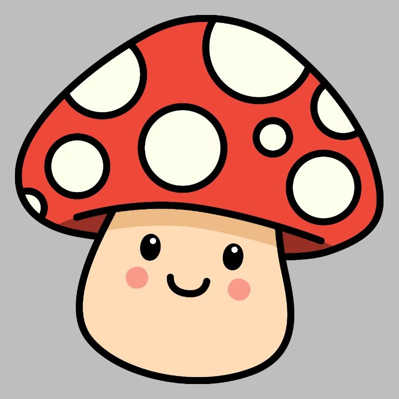 Kawaii Toadstool – Cheerful Mushroom