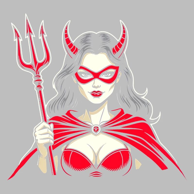 Devil Trident Hell Devil Woman Woman Devil